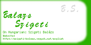 balazs szigeti business card