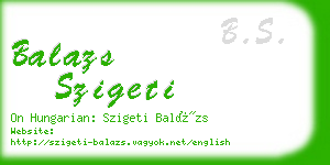 balazs szigeti business card